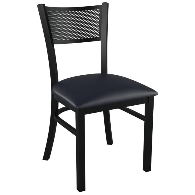 Metal Checker Back Restaurant Chair