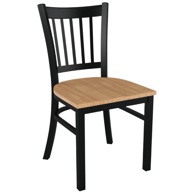 Metal Vertical Slat Restaurant Chair