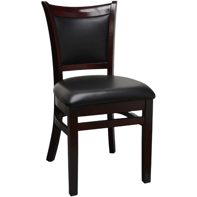Upholstered Back Wood Restaurant Chair