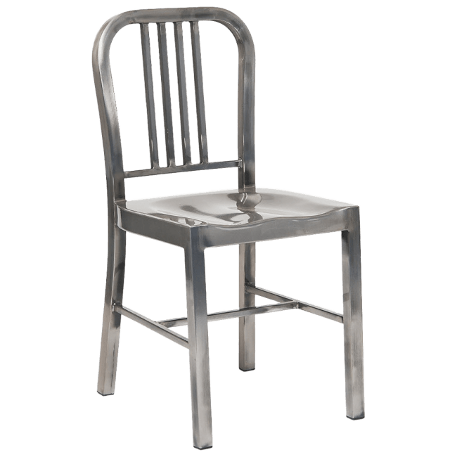 Indoor Metal Chair in Clear Finish