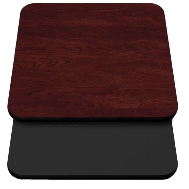 Reversible Table Top in Mahogany / Black Finish