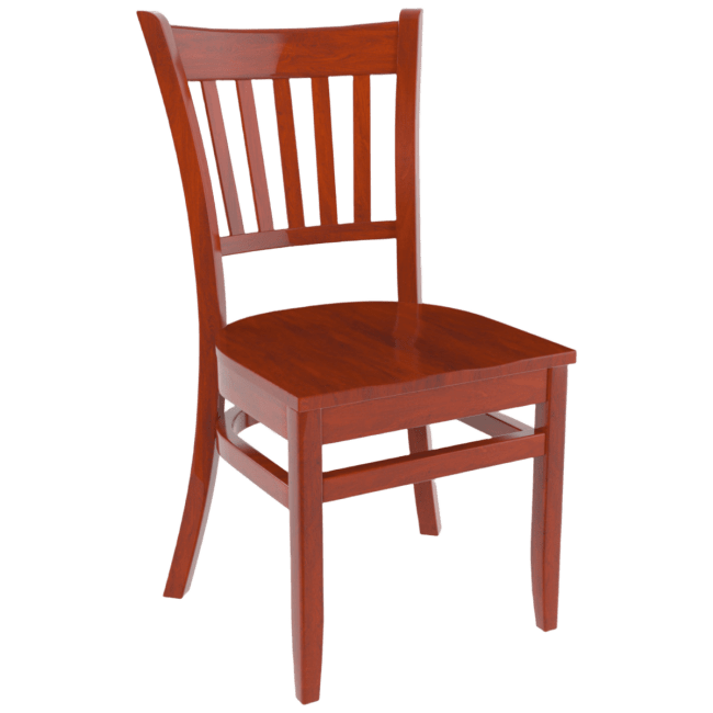 Premium US Made Vertical Slat Wood Restaurant Chair