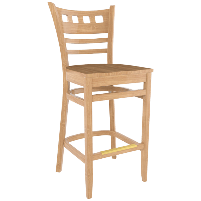 Wood Restaurant Bar Stool, How To Make Wooden Bar Stools With Backs