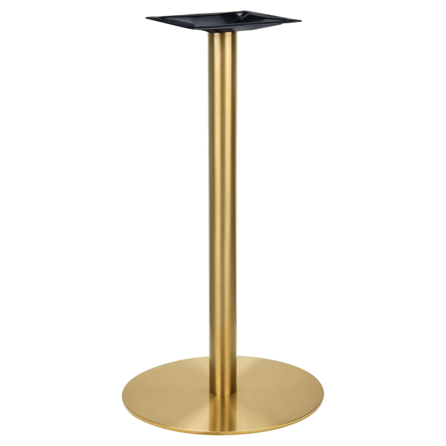 Gold Round Indoor / Outdoor Table Base - Bar Height
