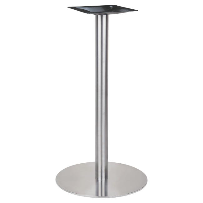 Stainless Steel Round Outdoor Table Base - Bar Height