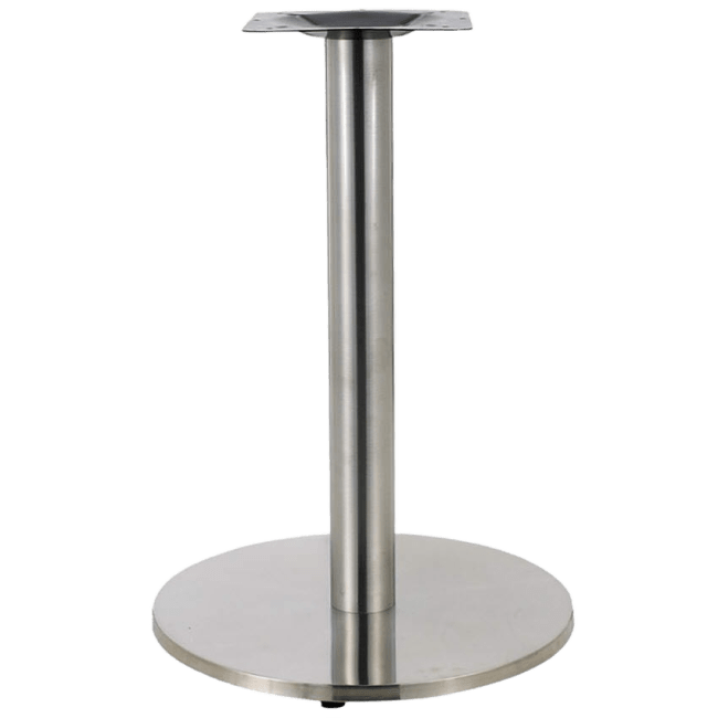 Round Stainless Steel Table Base - 30" Table Height
