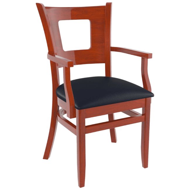 Premium US Made Duna Wood Chair With Arms