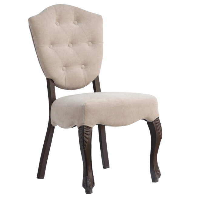Lucy Wood Grain Aluminum Upholstered Chair