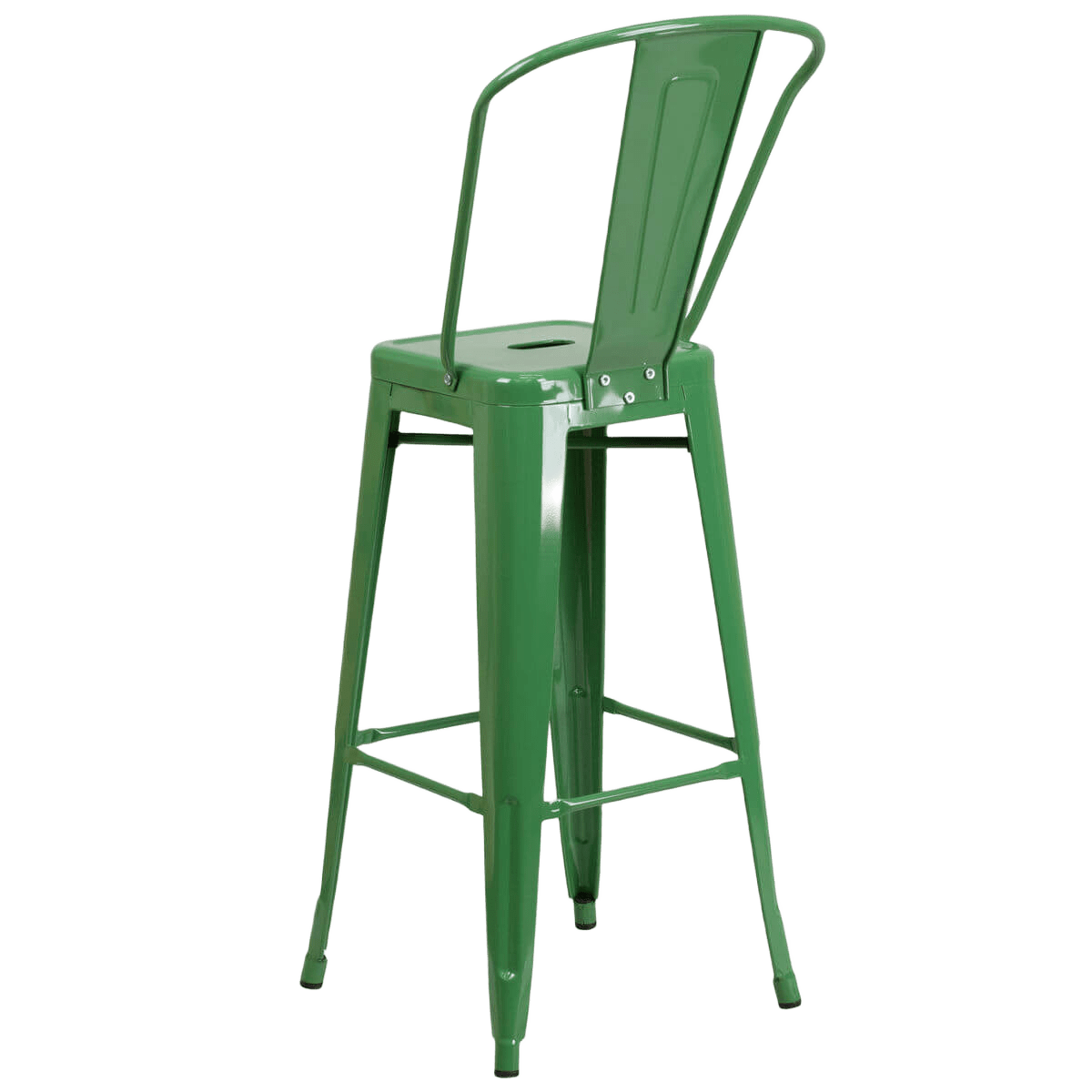 Green Bistro Style Metal Bar Stool Metal Bar Stools Bar Stools