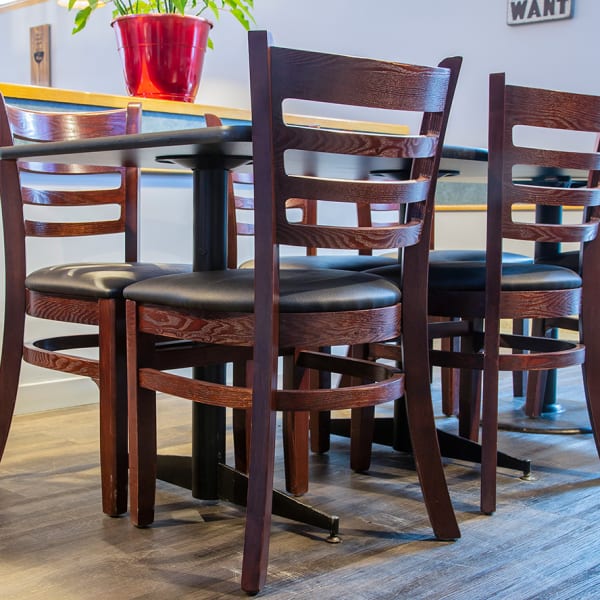 wood restaurant chairs