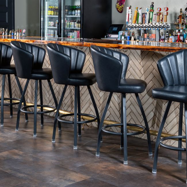 Premium Aria Swivel Metal Bar Stool