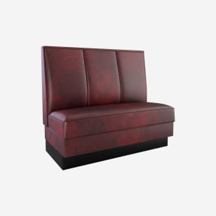 3 Channels Back Restaurant Booth with Padded Base