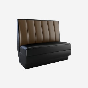 6 Channels Back Restaurant Booth with Padded Base