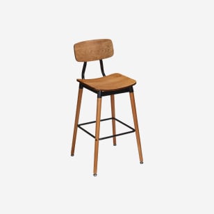 Slate Black Metal Restaurant Bar Stool
