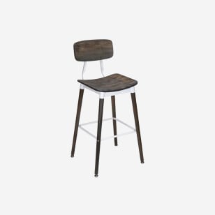Slate White Metal Restaurant Bar Stool