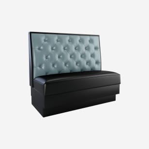Button Tufted Back Restaurant Booth with Padded Base