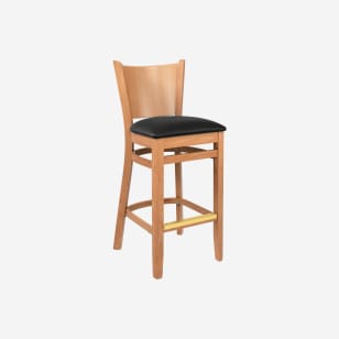 Premium US Made Tiffany Wood Restaurant Bar Stool