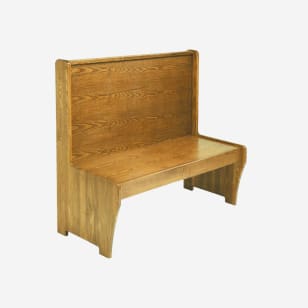 Wood Bench with Wood Seat and Back 