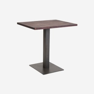 Industrial Series Table with Metal Base and Wood Top