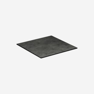 Dark Stone Look Outdoor Resin Table Top with Phenolic Edge