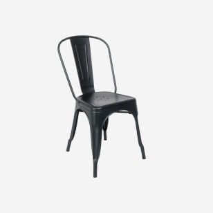 Black Bistro Style Metal Chair