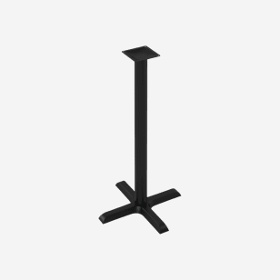 X Prong Cast Iron Restaurant Table Base - Bar Height 
