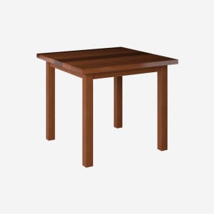 Solid Wood Plank Table Top with Wood Legs
