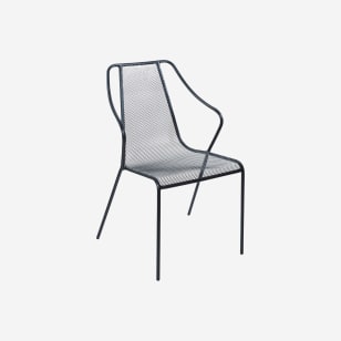 Modern Metal Mesh Patio Arm Chair