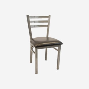 Metal Ladder Back Chair with 3 Slats