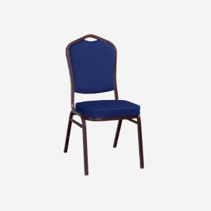 Metal Stack Chair - Copper Vein Frame with Blue 2024 Fabric