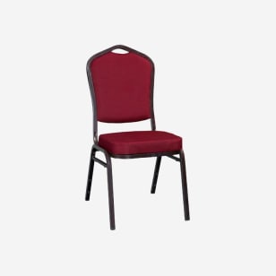 Metal Stack Chair - Copper Vein Frame with Dark Red Fabric