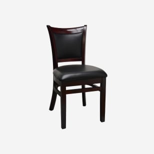 Upholstered Back Wood Restaurant Chair