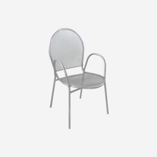 Nero Metal Patio Chair With Arms