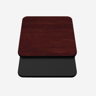 Reversible Table Top in Mahogany / Black Finish