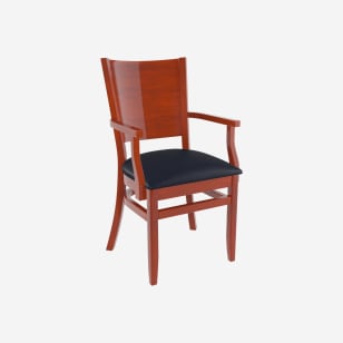 Tiffany Wood Restaurant Chair With Arms