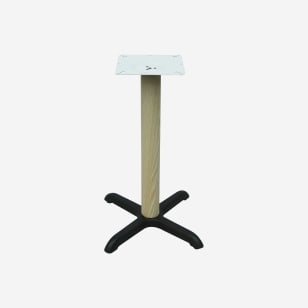 Premium Wood Grain X Prong Table Base - 30" Table Height