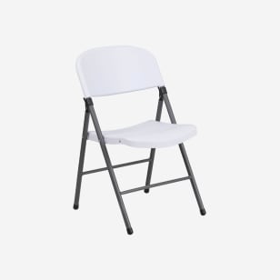 Metal Folding Chair with Plastic Seat & Back